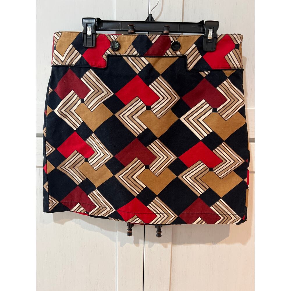 Ann Taylor LOFT Red/Black/Khaki Pencil Skirt – Women’s Size 10